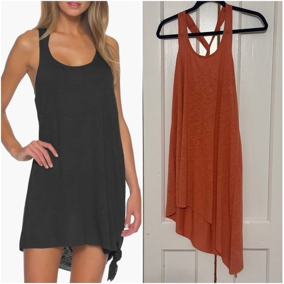 BECCA Other - Becca It's a Breeze Twist Back Cover-Up Dress in Orange